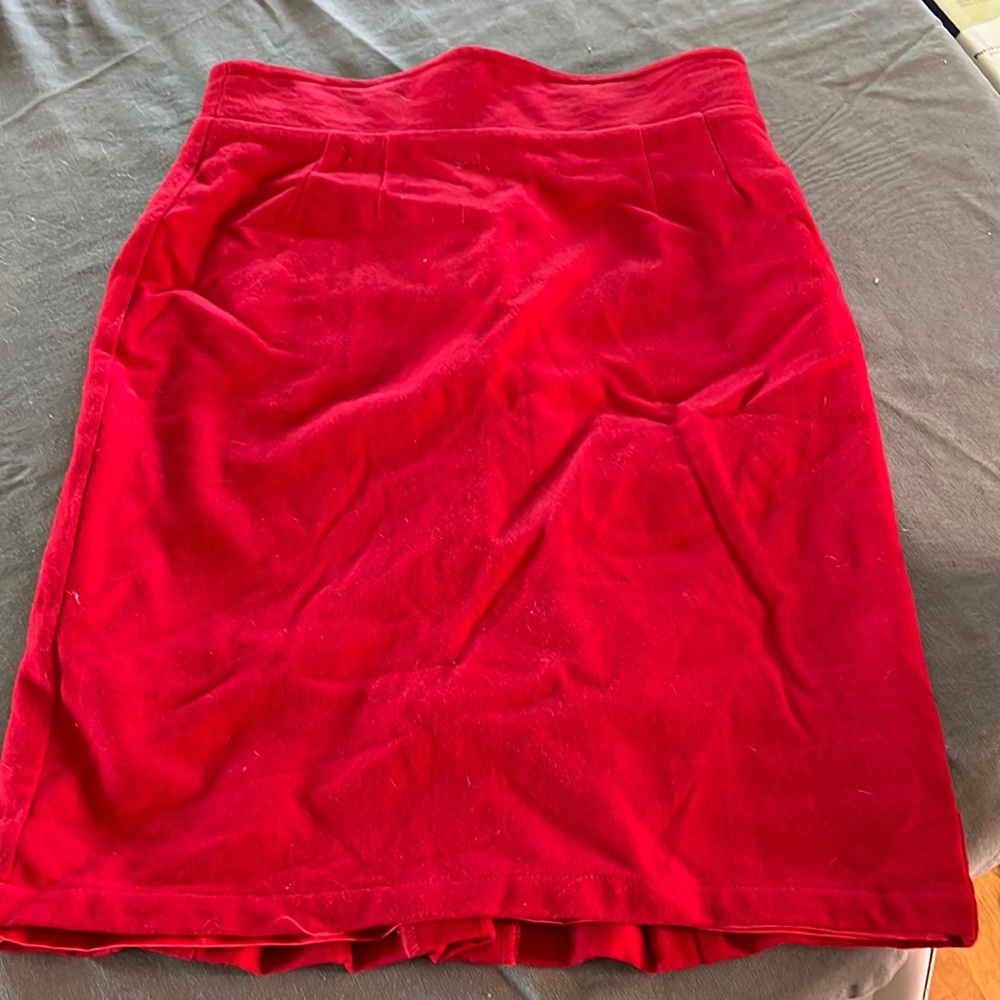 Vintage reproduction Tarantula red wool skirt